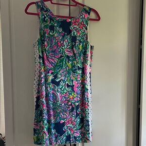 Lilly Pulitzer Blue and Pink Floral Mini Dress